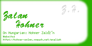 zalan hohner business card